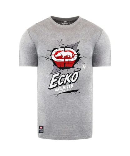 Ecko Unltd. Kawasaki Mens Grey T-Shirt - Light Grey Cotton
