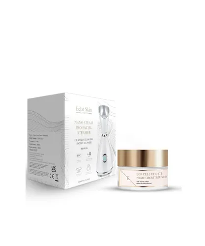 Eclat Skin London Unisex Facial Steamer + EGF Night Cream 50ml - One Size