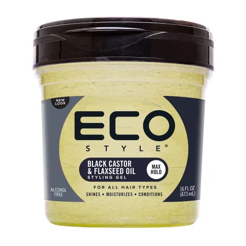 Eco Style Black Castor And Flax Seed Oil Hair Styling Gel