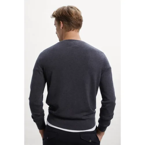 Ecoalf , Dark Grey Ferro Knit Sweater ,Gray male, Sizes: