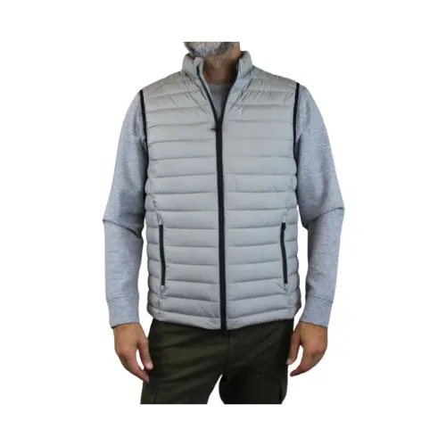 Ecoalf , Quilted Gray Vest ,Gray male, Sizes: