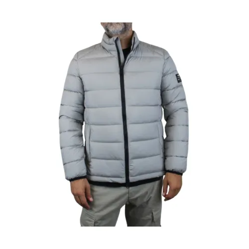 Ecoalf , Quilted Grey Jacket ,Gray male, Sizes: