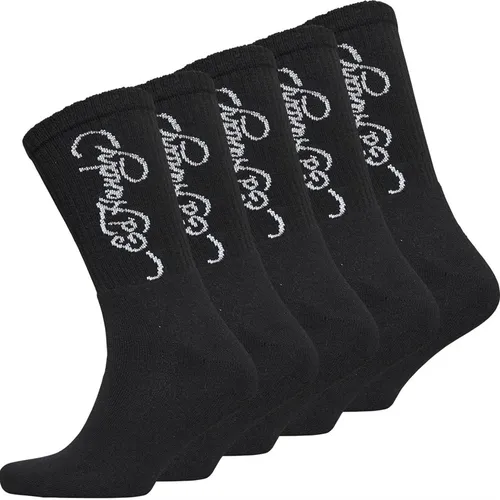 Ed Hardy Mens Pillon Five Pack Crew Socks Black
