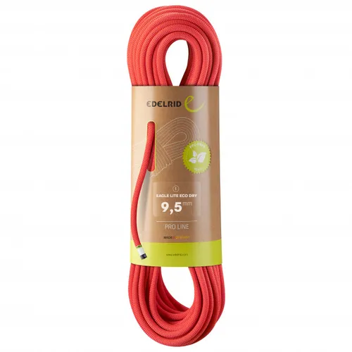 Edelrid - Eagle Lite Eco Dry 9,5 mm - Single rope size 50 m, red