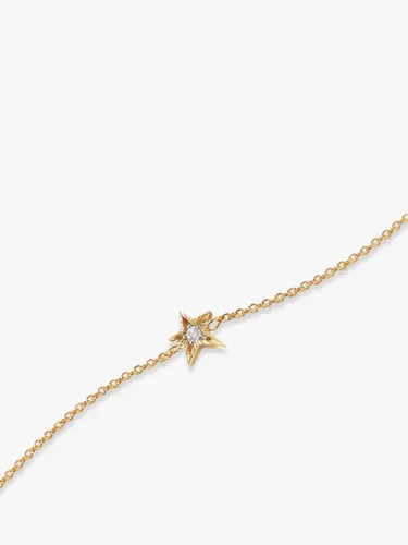 Edge of Ember 14ct Gold Diamond Star Bracelet - Yellow Gold - Female