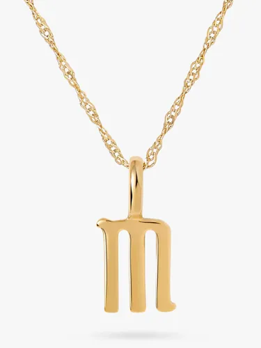 Edge of Ember 14ct Gold Initial Pendant Necklace, Yellow Gold - M - Female