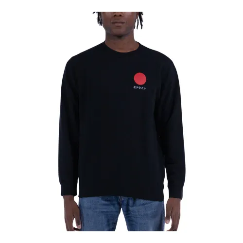Edwin , Japanese Sun Sweatshirt ,Black male, Sizes: