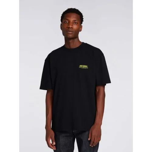 Edwin Mens Black Garment Washed Gardening Services T-Shirt