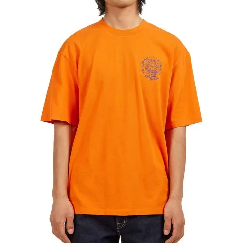 Edwin Mens Orange Tiger Garment Washed Music Channel T-Shirt