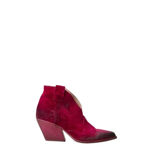 Elena Iachi , Magenta Suede Cowboy Boots ,Pink female, Sizes: