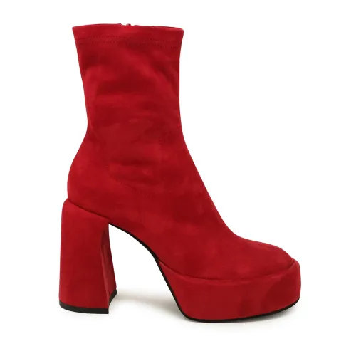 Elena Iachi , Red Ankle Boots Fw23 ,Red female, Sizes: