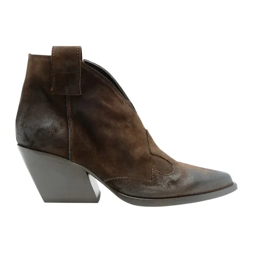 Elena Iachi , Women`s Shoes Ankle Boots Dark Brown Aw22 ,Brown female, Sizes: