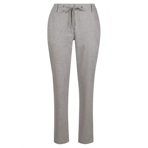 Eleventy , Grey Corduroy Velvet Trousers ,Gray female, Sizes: