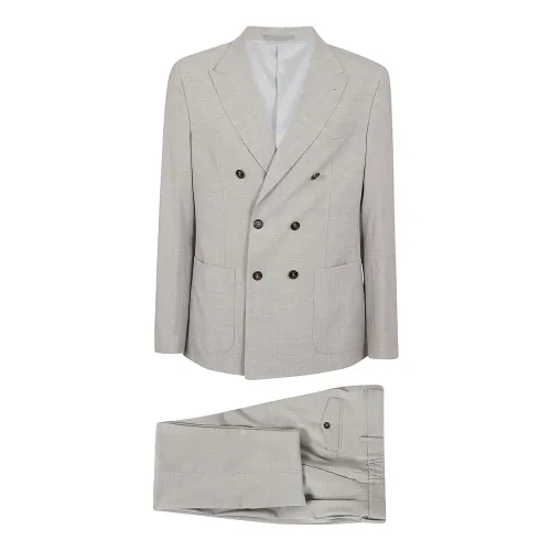 Eleventy , Men's Clothing Suits Grey Ss24 ,Beige male, Sizes: