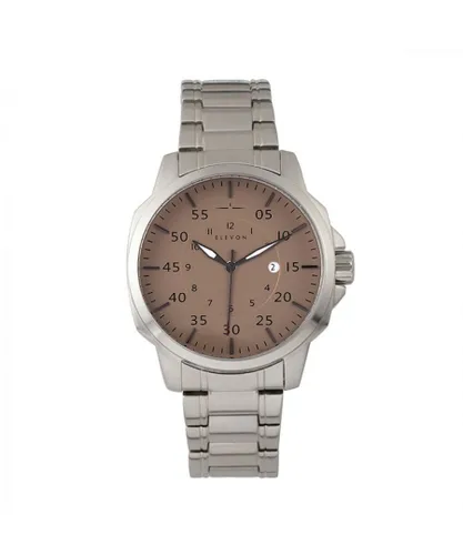 Elevon Mens Hughes Bracelet Watch w/ Date - Silver Stainless Steel - One Size