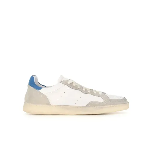 Elia Maurizi , White and Blue Leather Sneakers ,White male, Sizes: