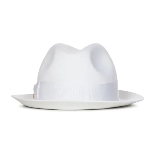 Elie Saab , White Felt Nila Hat with Jeweled Monogram ,White female, Sizes: