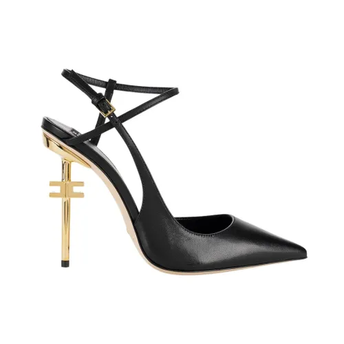 Elisabetta Franchi , Black Sandals for Women ,Black female, Sizes: