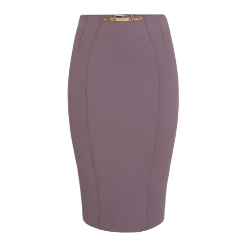 Elisabetta Franchi , Essential Skirts for Women ,Purple female, Sizes: