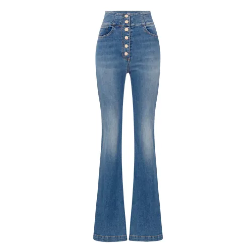 Elisabetta Franchi , Flared Jeans ,Blue female, Sizes: