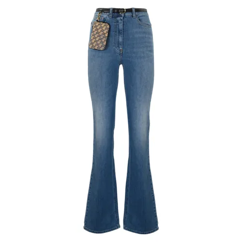 Elisabetta Franchi , Flared Jeans ,Blue female, Sizes: