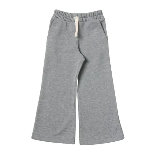 Elisabetta Franchi , Grey Flared Trousers for Kids ,Gray female, Sizes: