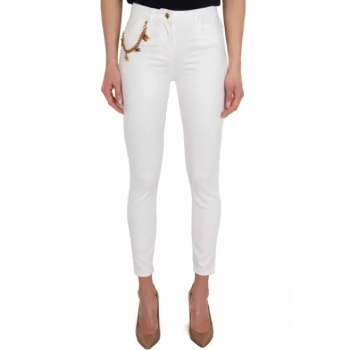Elisabetta Franchi , High-waisted skinny jeans ,White female, Sizes: