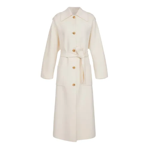 Elisabetta Franchi , Italian Wool Coat ,White female, Sizes: