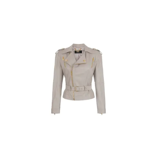 Elisabetta Franchi , Leather Jacket ,White female, Sizes:
