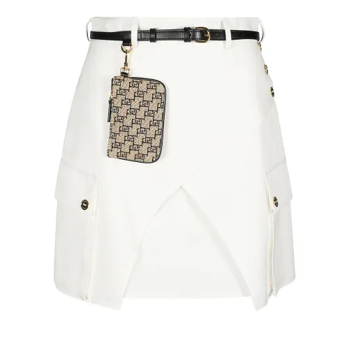 Elisabetta Franchi , Mini Skirt ,White female, Sizes: