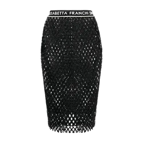 Elisabetta Franchi , Pencil Skirt Upgrade ,Black female, Sizes:
