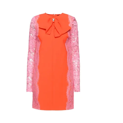 Elisabetta Franchi , Short Dress Ab99497E2-Z07 ,Orange female, Sizes: