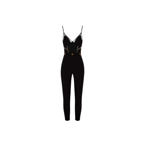Elisabetta Franchi , Stylish Jumpsuit ,Black female, Sizes: