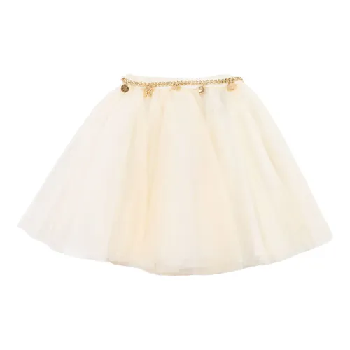 Elisabetta Franchi , Tulle Chain Skirt ,Beige female, Sizes:
