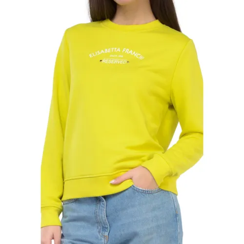 Elisabetta Franchi , Yellow Sweaters for Women ,Yellow female, Sizes: