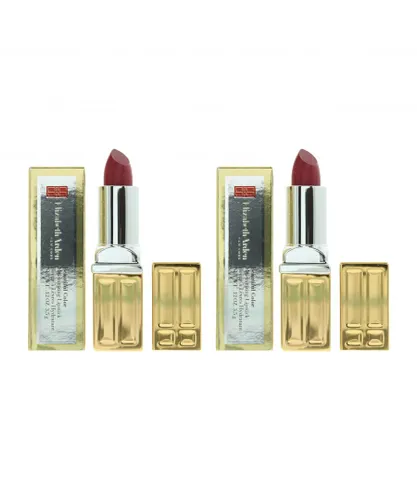 Elizabeth Arden Womens Beautiful Color Moisturising Lipstick 3.5g 34 Rose Berry x 2 - One Size