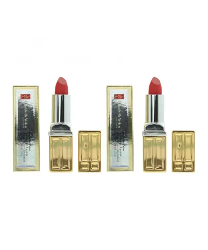 Elizabeth Arden Womens Beautiful Color Moisturising Lipstick 42 Coral Crush Matte x 2 - One Size