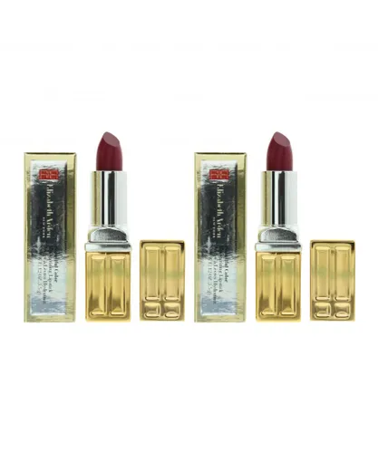 Elizabeth Arden Womens Beautiful Color Moisturising Lipstick 48 Raspberry Matte x 2 - NA - One Size