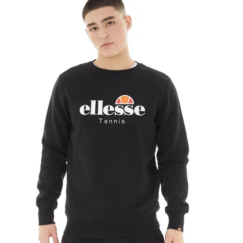 Ellesse Mens Tennis Collection Rovescio Fleece Sweatshirt Black