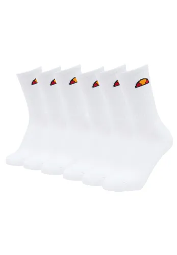 ellesse Tamuna Socks White 6 Pack UK Size 12-14