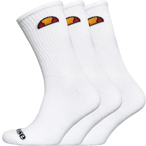 Ellesse Three Pack Crew Socks White