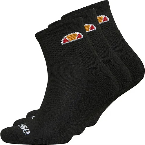 Ellesse Three Pack Quarter Socks Black