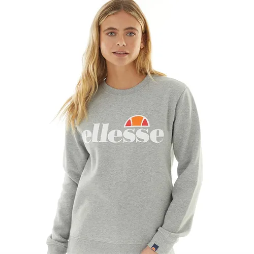 Ellesse Womens Agata Logo Sweatshirt Grey Marl