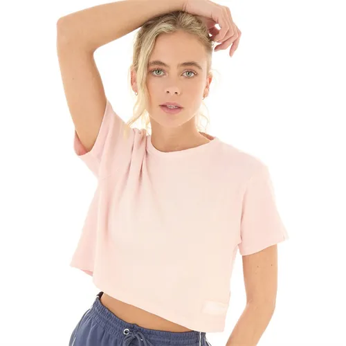 Ellesse Womens Negozio Cropped T-Shirt Light Pink