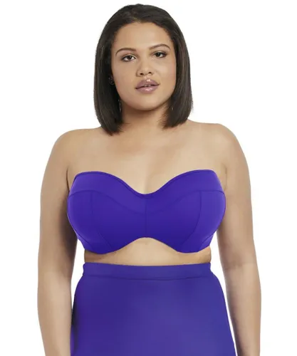 Elomi Womens 7532 Essentials Underwired Bandeau Bikini Top - Purple