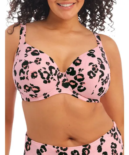 Elomi Womens 800202 Kambuku Plunge Bikini Top - Multicolour Elastane