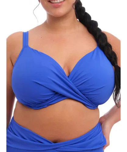 Elomi Womens Magnetic Plunge Bikini Top - Blue Polyamide