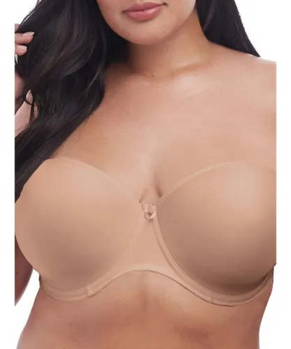 Elomi Womens Smooth Moulded Strapless Bra - Beige Polyamide