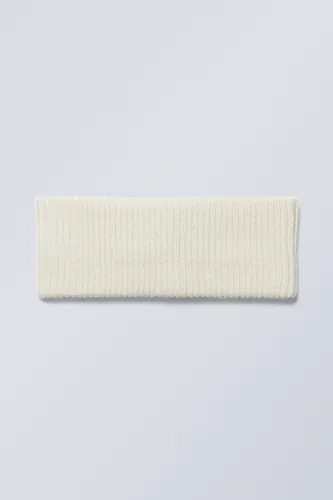 Elsa Ribbed Knit Headband - White