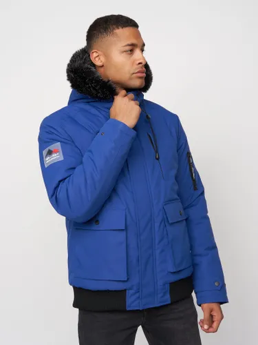 Emarnos Hooded Bomber Jacket Mid Blue - S / Mid Blue